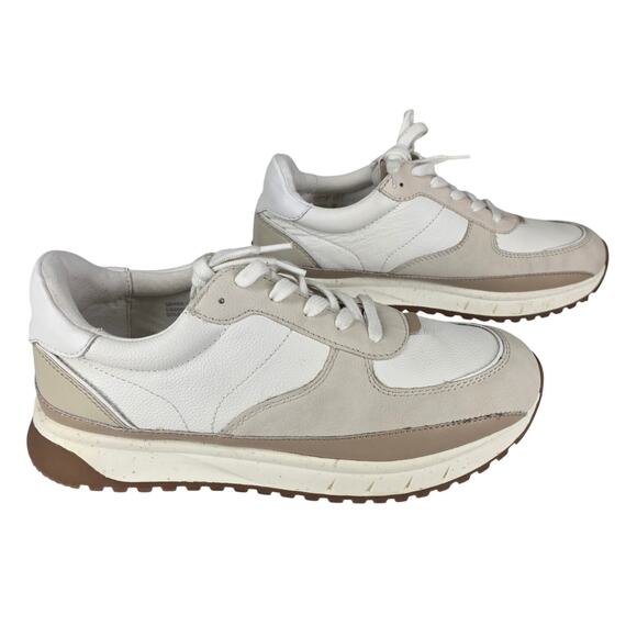 MADEWELL UNISEX KICKOFF TRAINER SNEAKERS NEUTRAL LEATHER • WOMEN’S 8.5 / MEN’S 7 - Picture 1 of 9